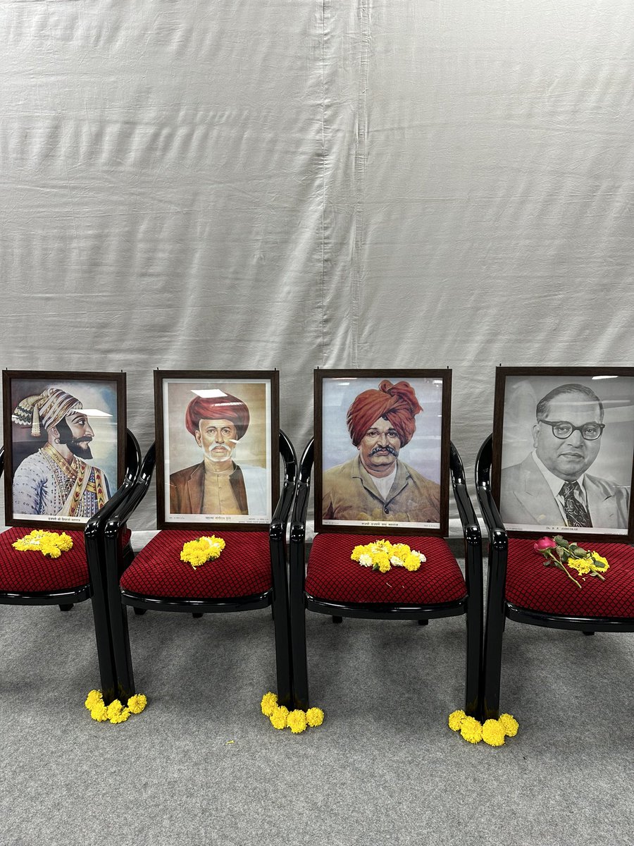 ASR_Metta's tweet photo. Four men from around Maharashtra, mahatmas and maharajas, different eras and backgrounds but one ideology—and mountains of knowledge between them for us to scale. 
@SMaitreeSangh #JaiBhim! #AmbedkarBirthday https://t.co/BJKQozAwSn