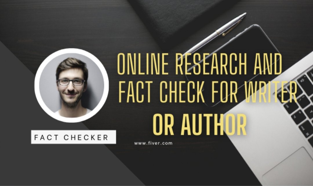 Online research and fact check for writer or author

I need my first order
#fivergig
#fiverrseller 
#fiverrgigs 
#fiver 
#bookediting 
#proofreading