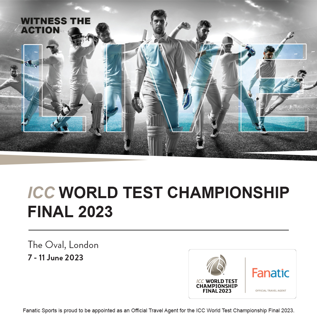 OfficialFanatic's tweet photo. We are proud to be appointed as an Official Travel Agent for the ICC World Test Championship Final 2023.  #OfficialTravelAgent #FanaticSports #ICCWTCFINAL2023 #WorldTestChampionship #London #TheOval #IAmFanatic https://t.co/n2b2n3XliT