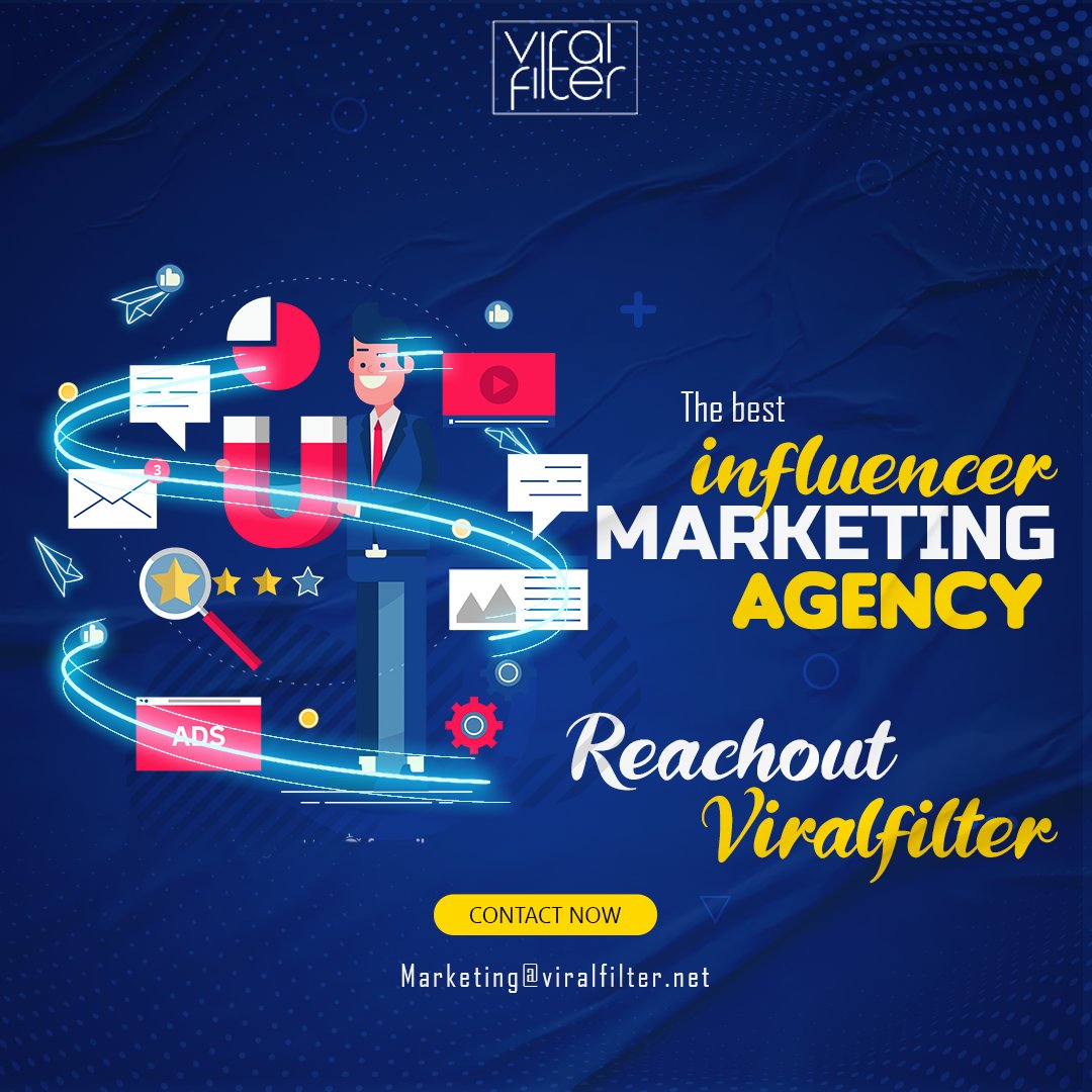 Get in touch with the top influencer marketing company in the town !!!

contact today : Marketing@viralfilter.net

#influencermarketingagency #infleuncermarketing #influencer #doginfluencers #influencerswanted #influencerdigital #styleinfluencer