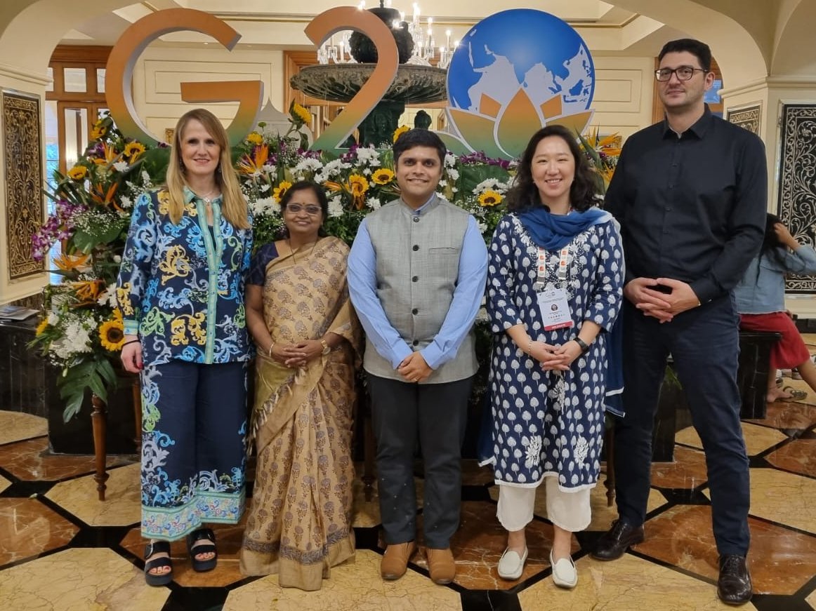 Telangana AI Mission (@aitelangana) on Twitter photo At the sidelines of the #G20DEWG meeting in #Hyderabad, <a href="/ramadevi_lanka/">Rama Devi Lanka</a> & <a href="/MokkaSpeaks/">Praveen Mokkapati</a> had exploratory discussions w/ Dr. Mariagrazia Squicciarini, Irakli Khodeli & Eunsong Kim of <a href="/UNESCO/">UNESCO 🏛️ #Education #Sciences #Culture 🇺🇳</a>.
The discussions were centered on UNESCO's Recommendation on the Ethics of #AI. At the sidelines of the #G20DEWG meeting in #Hyderabad, <a href="/ramadevi_lanka/">Rama Devi Lanka</a> & <a href="/MokkaSpeaks/">Praveen Mokkapati</a> had exploratory discussions w/ Dr. Mariagrazia Squicciarini, Irakli Khodeli & Eunsong Kim of <a href="/UNESCO/">UNESCO 🏛️ #Education #Sciences #Culture 🇺🇳</a>.
The discussions were centered on UNESCO's Recommendation on the Ethics of #AI.