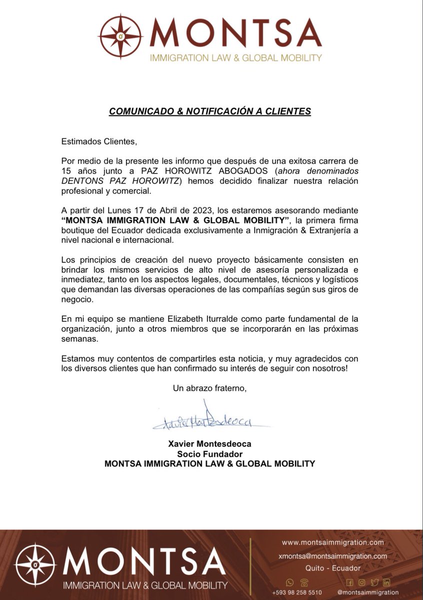⚖️❗️Comunicado &amp; Notificación a Clientes⚖️❗️