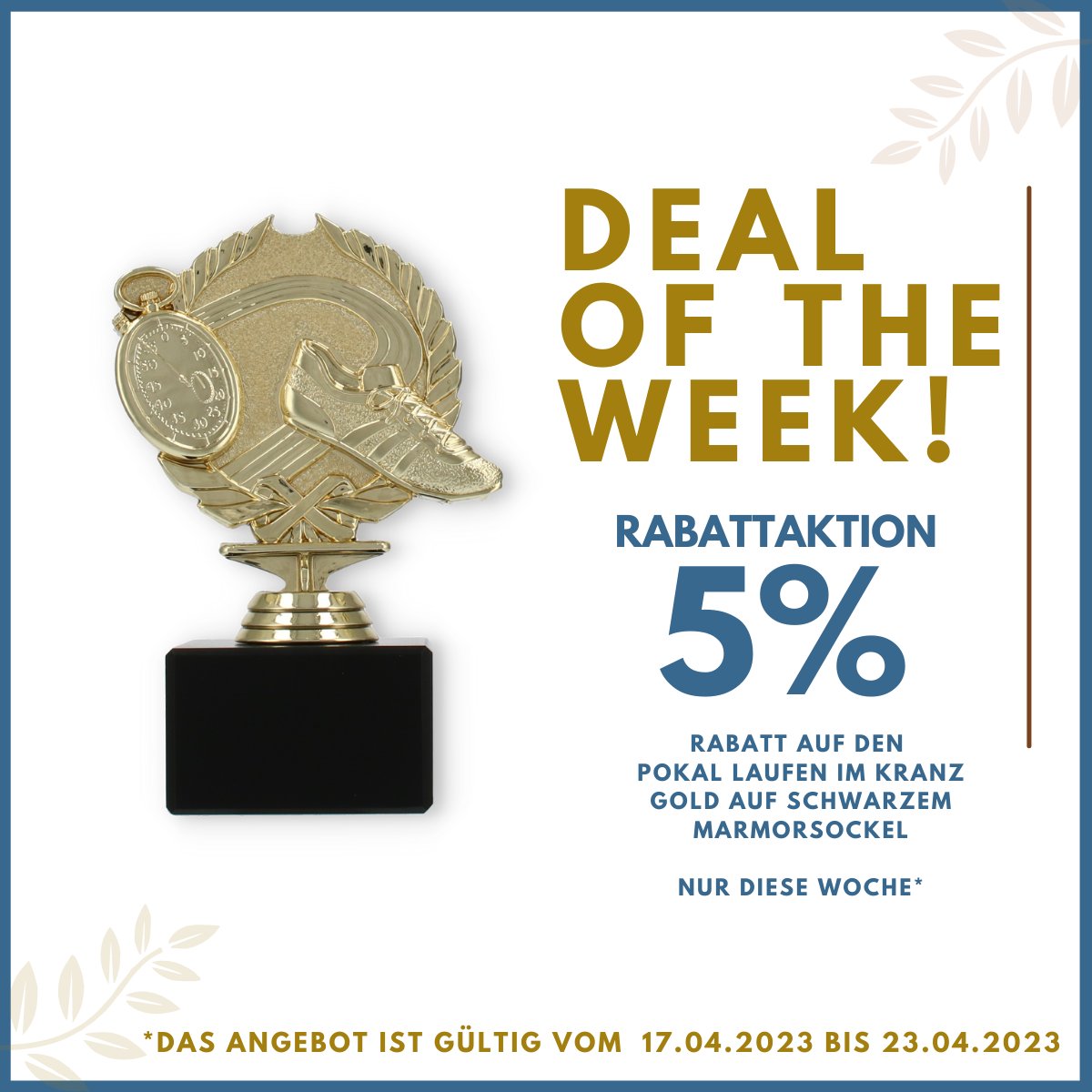 helmtrophy's tweet photo. 🏆 DEAL DER WOCHE 🏃
Hol dir jetzt unseren Pokal Kunststofffigur Laufen im Kranz gold auf schwarzem Marmorsockel mit 5% Rabatt! 💪

Jetzt zugreifen und unterstützt werden! 🎉
👉 https://t.co/57v9I6A9CR
#HelmTrophy #DealDerWoche #Pokal #Laufen #Sieger 🥇🏃 https://t.co/UfDmKjL20p