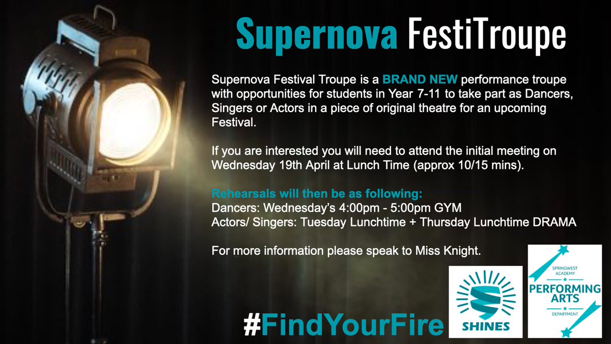For those of you that have been asking when our next performance is….. we welcome you to #SupernovaFestiTroupe 💫💫💫
