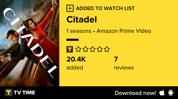 sevbud420's tweet photo. I've just started following Citadel https://t.co/PHoaoxhKj1 #tvtime https://t.co/bqSpGJhH5M