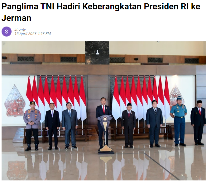 anggrainitika16's tweet photo. Panglima TNI hadir bagi @jokowi yg hendak bertolak ke Jerman. Mungkin karena kasus pilot masih belum kelar, jadi sekalian diskusi bentar x ya
https://t.co/TWjZl1WqVp https://t.co/gTPFF6vzuP