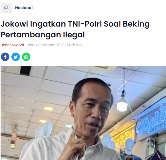 YAELAH! KSAD Dudung ungkap anak buah jadi beking tambang ilegal aja ga becus. Apalagi di kasus penyanderaan pilot susi air ini??

YANG ADA si Dudung ini cuma jd beban bagi Panglima TNI DOANG!

jawapos.com/nasional/01435…