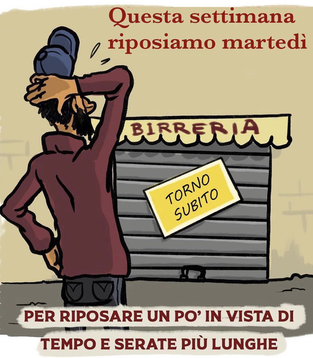 16Birra's tweet photo. Arbitrooooo cambiooo!!! Questa settimana cambiamo il giorno di riposo quindi ci vediamo anche Oggi e invece Martedì 18 Aprile no!

Lunedì 17 Aprile Aperti
Martedì 18 Aprile Chiusi
#16Birra #beer #romaudinese #romudi #birra #birraartigianale https://t.co/nBx3AURLx8