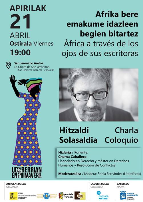 61chema's tweet photo. Próximo viernes en #Donostia / #SanSebastian hablaremos de la #literatura africana y sus #mujeres 
(Sí, doy un poco de miedo en la foto, pero lel acto será muyinteresante) https://t.co/Dksyct1sq6