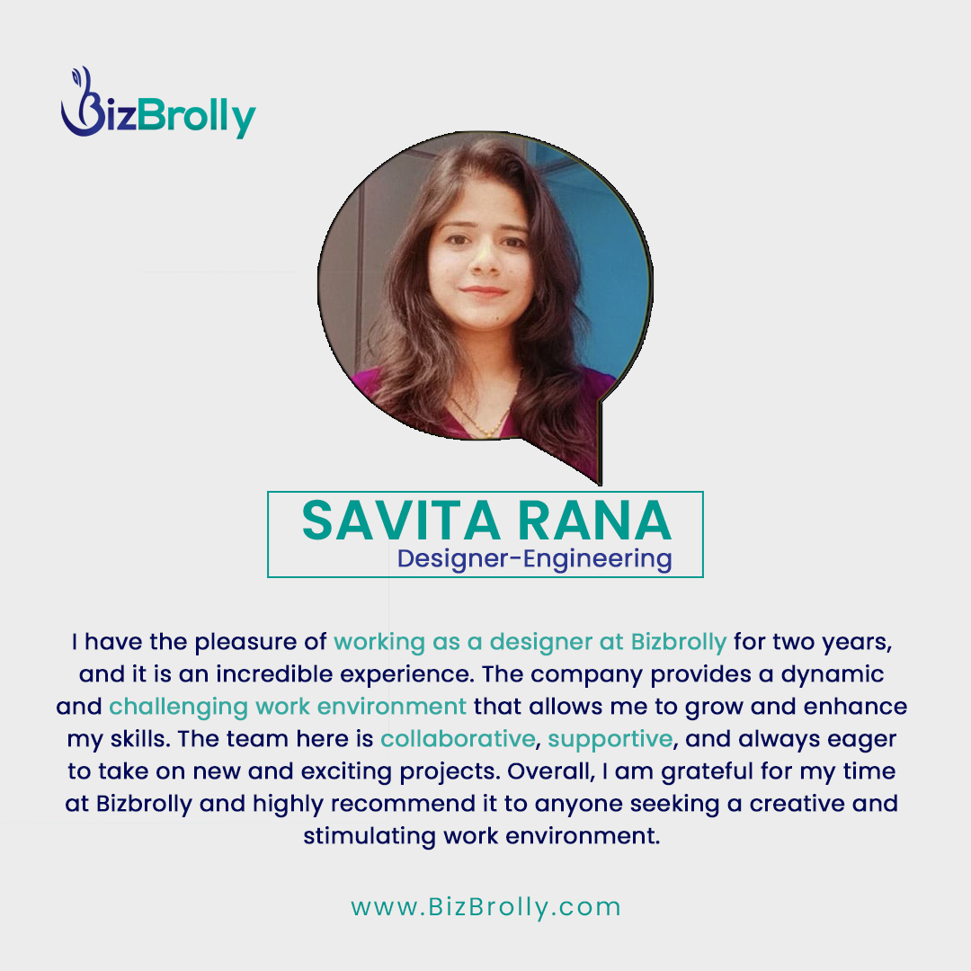 A special shoutout to Savita, who has been a part of our family for 2 years. Thank you for your hard work and for being an integral part of our success.
.
.
#BizBrollySolutions #TeamSpirit #GrowthOpportunities #uiuxdesign #employeetestimonial