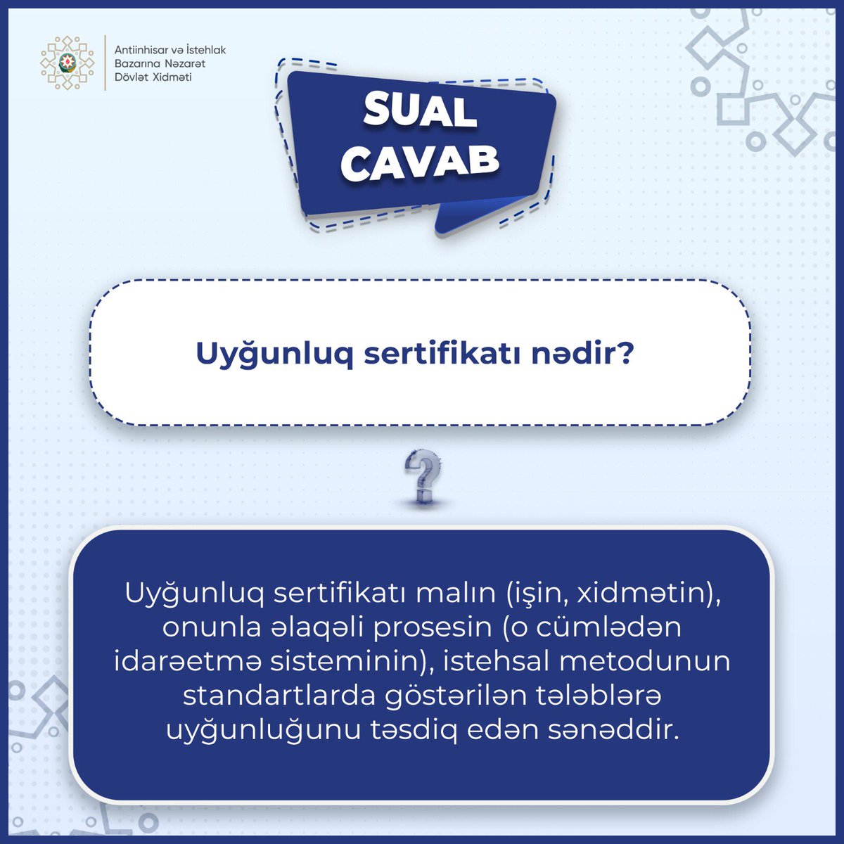 azstandart's tweet photo. Uyğunluq sertifikatı nədir?
#Azstand #SualCavab #Keyfiyyətİnfrastrukturu https://t.co/xSYbwoMP8I