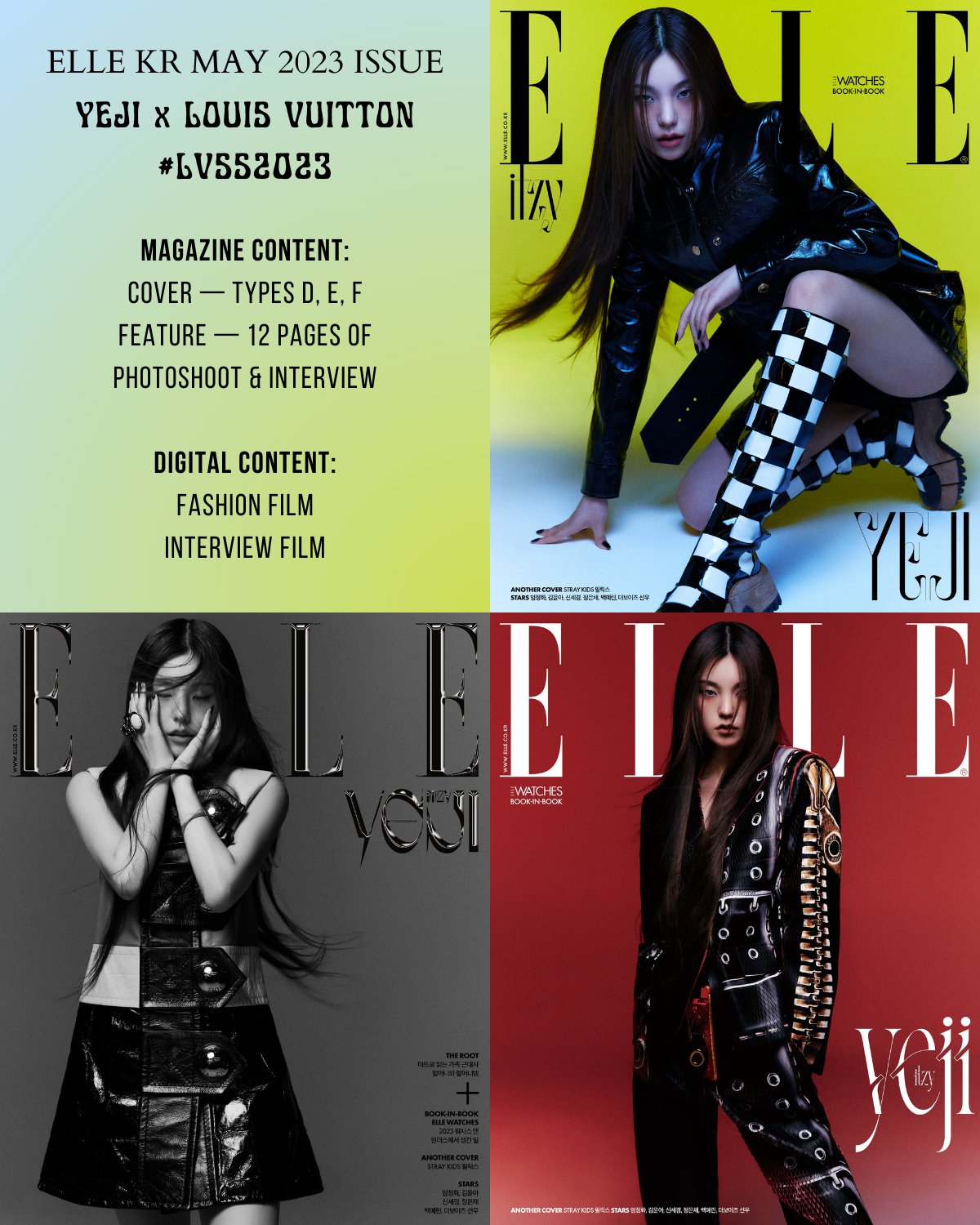 ITZY's Yeji on ELLE Korea May 2023 Cover in Louis Vuitton