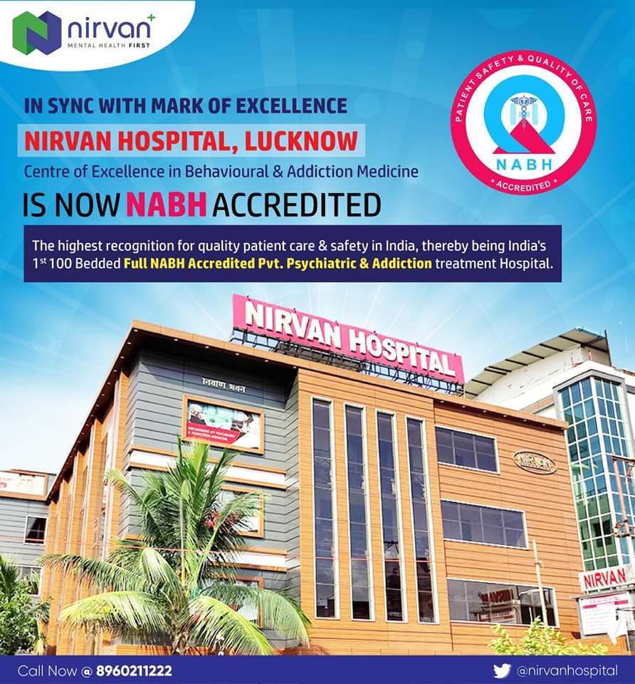 Nirvan Hospital (Centre of Excellence in Behavioural & Addiction Medicine), has always been quality-oriented and that shows in our accreditation as well.

We proudly announce that we are now #NABH Accredited! 

#nirvanhospital #nirvanhospitallucknow #nabhaccreditation…