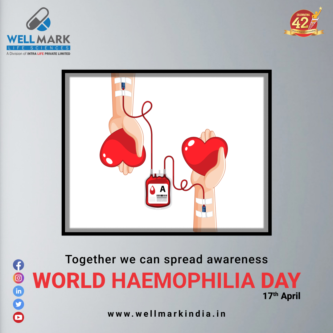 On this occasion of #WorldHaemophiliaDay, we should all come together and unite against #bleedingdisorders. 

Stay healthy and be safe on this World Haemophilia Day.

#wellmark #haemophilia #worldhaemophiliaday2023 #haemophilia2023 #haemophilia #haemophiliaawareness