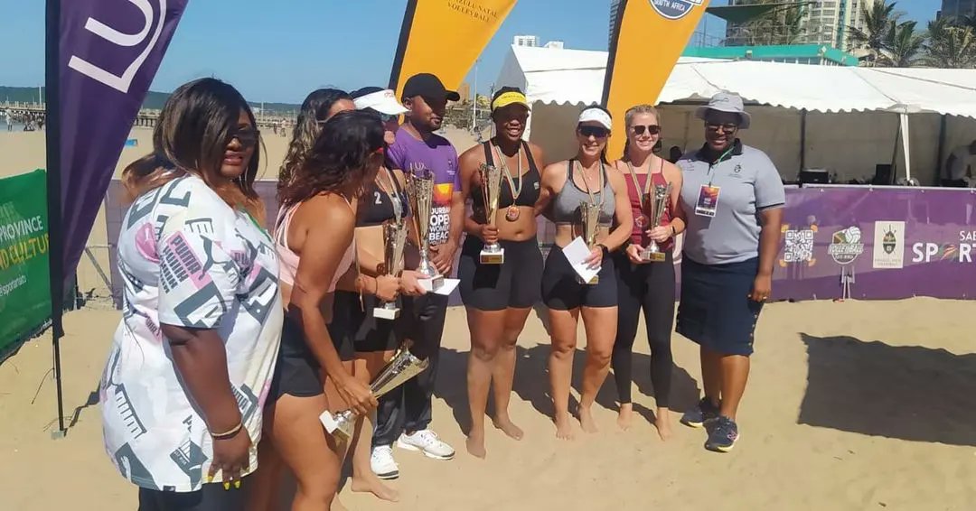 kznsportconfed1's tweet photo. KZNSC congratulates each and everyone who participated in the Durban Open Women's Beach Volleyball Tournament. #DURBANOPEN2023 #changeangle 

@volleyballworld @SportArtsKZN @gsport4girls 

#volleyball https://t.co/nqxKo2hAjn