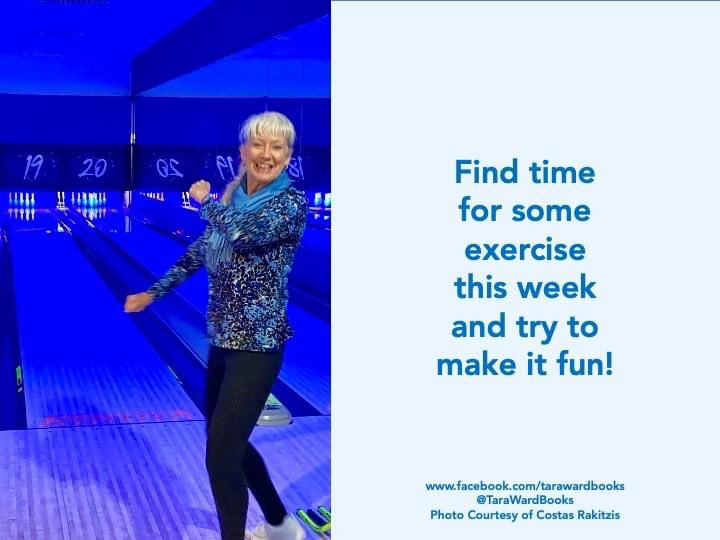 TaraWardBooks's tweet image. After we&apos;d had a stressful day a few weeks ago, Costas whisked me off to play #Bowling. We had great fun and got some exercise. I lost (I hadn&apos;t played in 30 years!) but I celebrated the few good balls I managed to throw! 😄... #CarpeDiem #FunExercise #StressRelease #Laughter