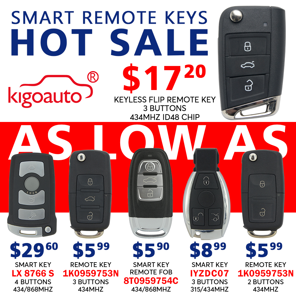 KIGOAUTO3's tweet image. Smart remote keys- HOT SALE!
Whatsapp : +86 151 9259 7692
#keyfobs #locksmith #remotes #smartkey #locksmithtools #TransponderChips #keydiy
#Remotes #CarRemotes #Shells #Keys #carkeys #TransponderKeys #RemoteKeyShells #allkeyslost
#AutoLocksmith #Auto #VVDI #CHIP