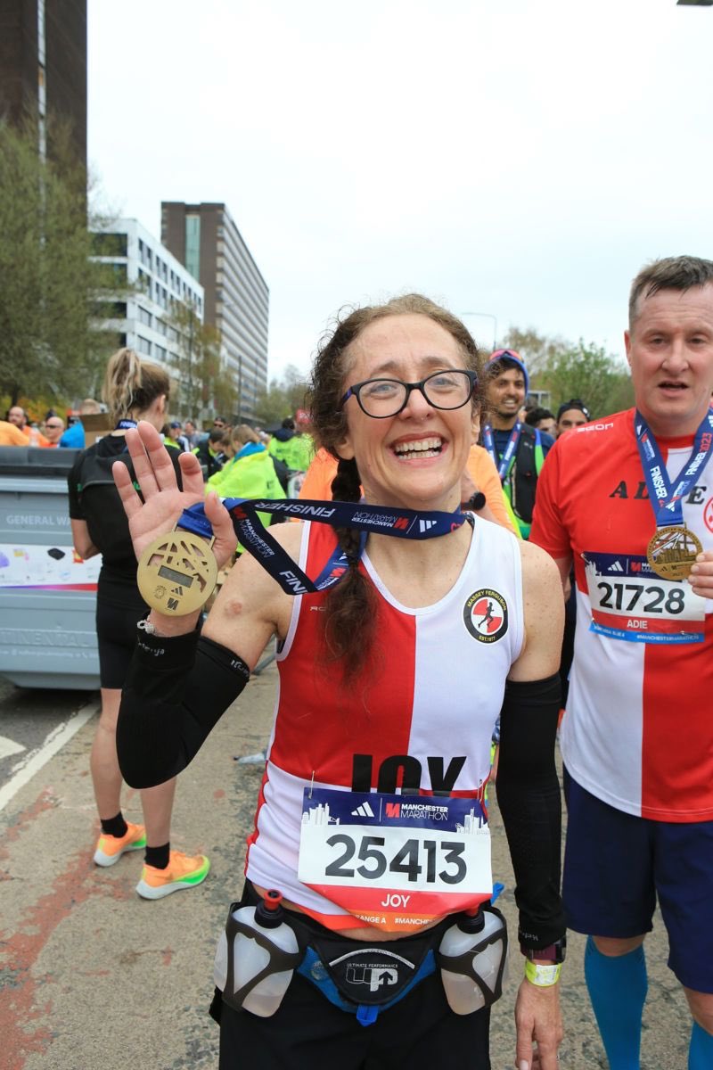 Thanks for putting on a fabulous race!  #manchestermarathon2023 so proud to get a sub 4! The support from the Manchester Crowds were amazing !!
