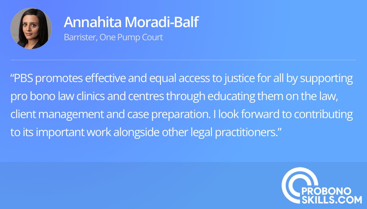We are pleased to announce that Annahita Moradi-Balf has joined @ProBonoSkills' E&amp;W Steering Committee. Read more below ⬇️

#WeDoProBono

probonoskills.com/news/annahita_…