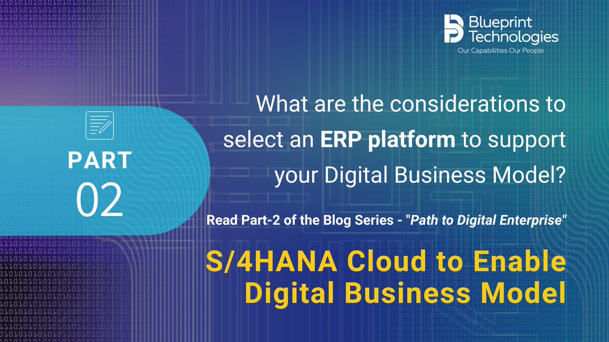 bpttechnologies's tweet image. Learn about the considerations that need to be made before deciding on an enterprise resource planning system - bpterp.com/s4-hana-cloud-…

#SAP #DBM #DigitalBusinessModel #BusinessModel #RisewithSAP #S4HANA #S4HANACloud #Blue