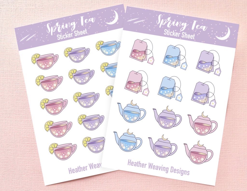 Cute Spring Tea Sticker Sheets 🌸🌺🌼 #earlybiz #spring #tea #stickers #handmade #etsyuk #etyseller #giftideas #uksmallbiz #shopindie #smallbusinesses etsy.me/40gl4nU