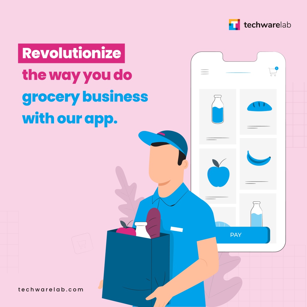 Upgrade your grocery game and streamline your business with our cutting-edge app. Let's get connected and experience the future of shopping today.

Get a free consultation with us today!
Our website: techwarelab.com

 #grocerybusiness #mobileappdevelopment #techwarelab