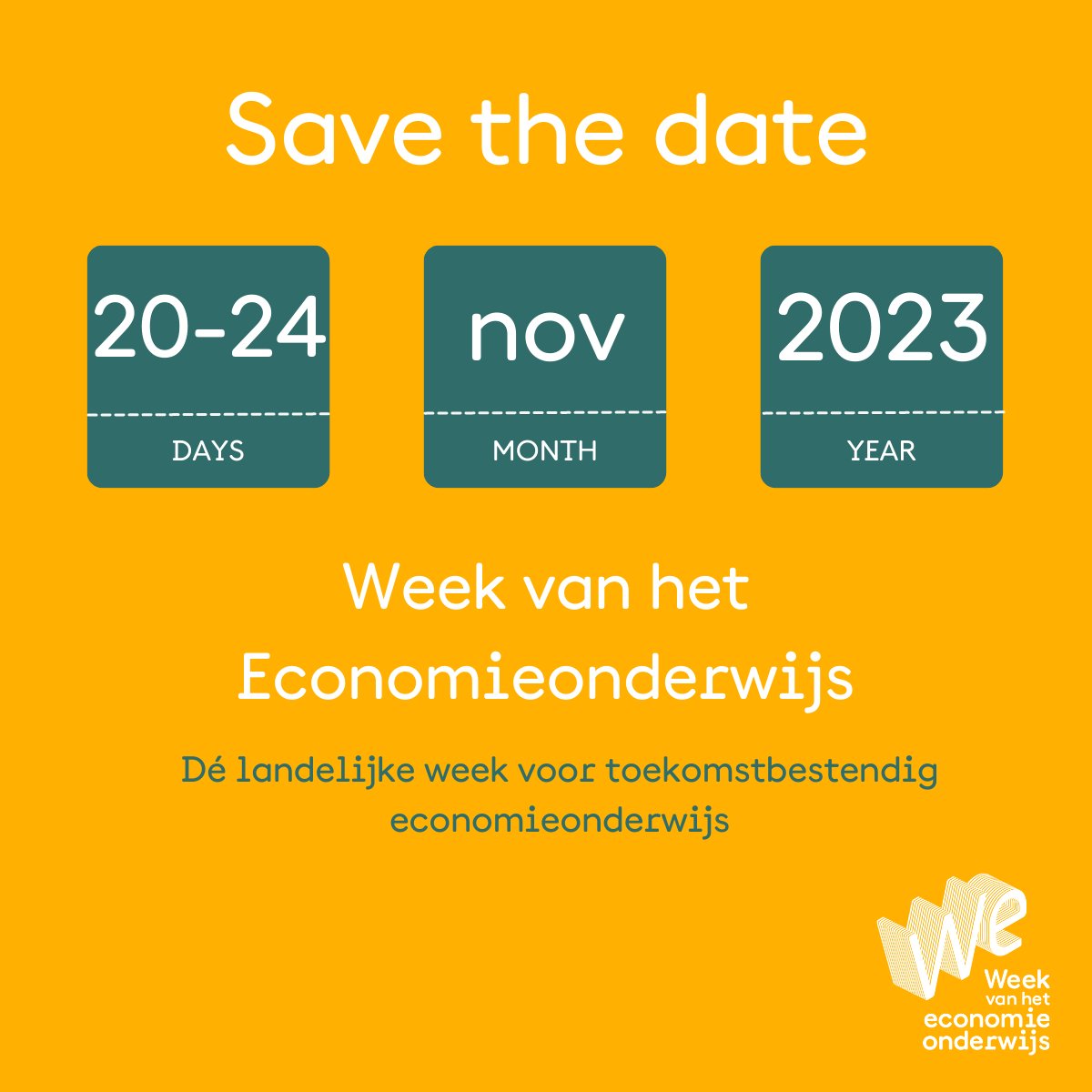 ournewecon's tweet photo. Save the date! #weekvanheteconomieonderwijs https://t.co/zMGU43EZwk