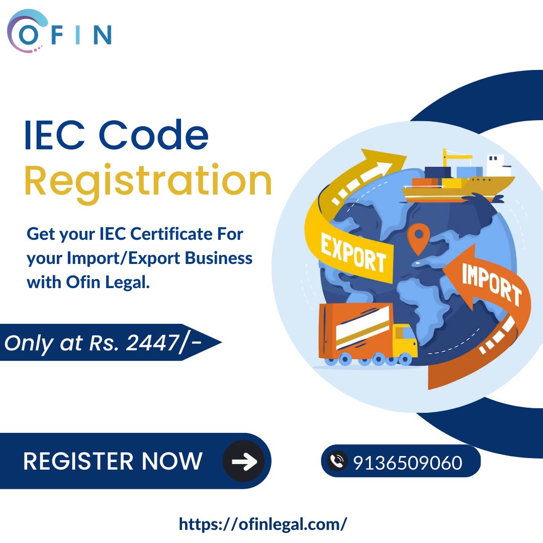 OfinLegal's tweet photo. Get your IEC Registration For your Import/Export Business with Ofin Legal.
#ImportExportCode #IECregistration #IEC #import #export #importexport #buisness #startups #enterpreneur #mumbai #ofinlegal #Mondaymorning
To Know more👇
Visit- https://t.co/EGF6gaWUTh
Call -9136509060 https://t.co/ubG4aN2NAK