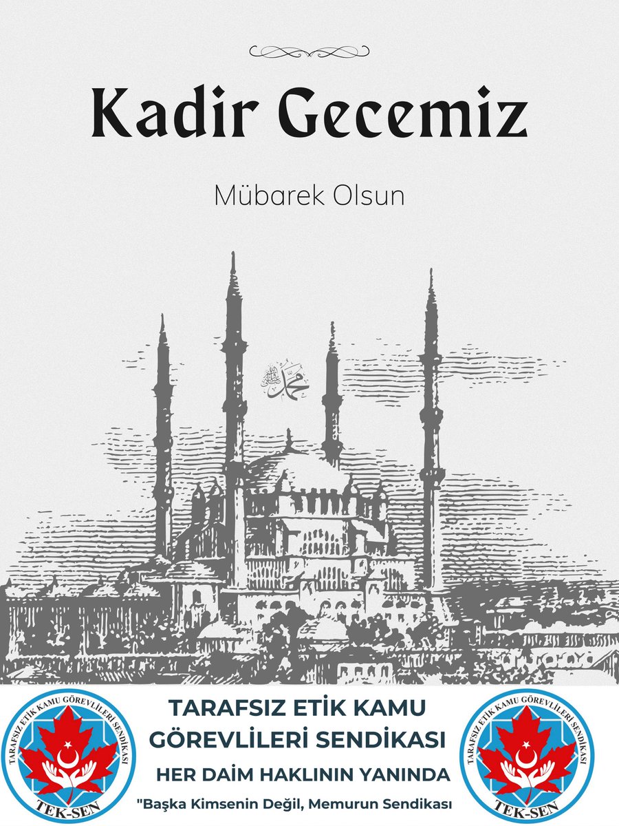 TEK_SENBURO's tweet photo. Bin aydan daha hayırlı olan mübarek Kadir Gecesi'nin ülkemize sağlık, huzur ve mutluluk getirmesini temenni ederiz.

Kadir Gecemiz mübarek olsun.

#KadirGecesi https://t.co/yGc1SGZ3ra