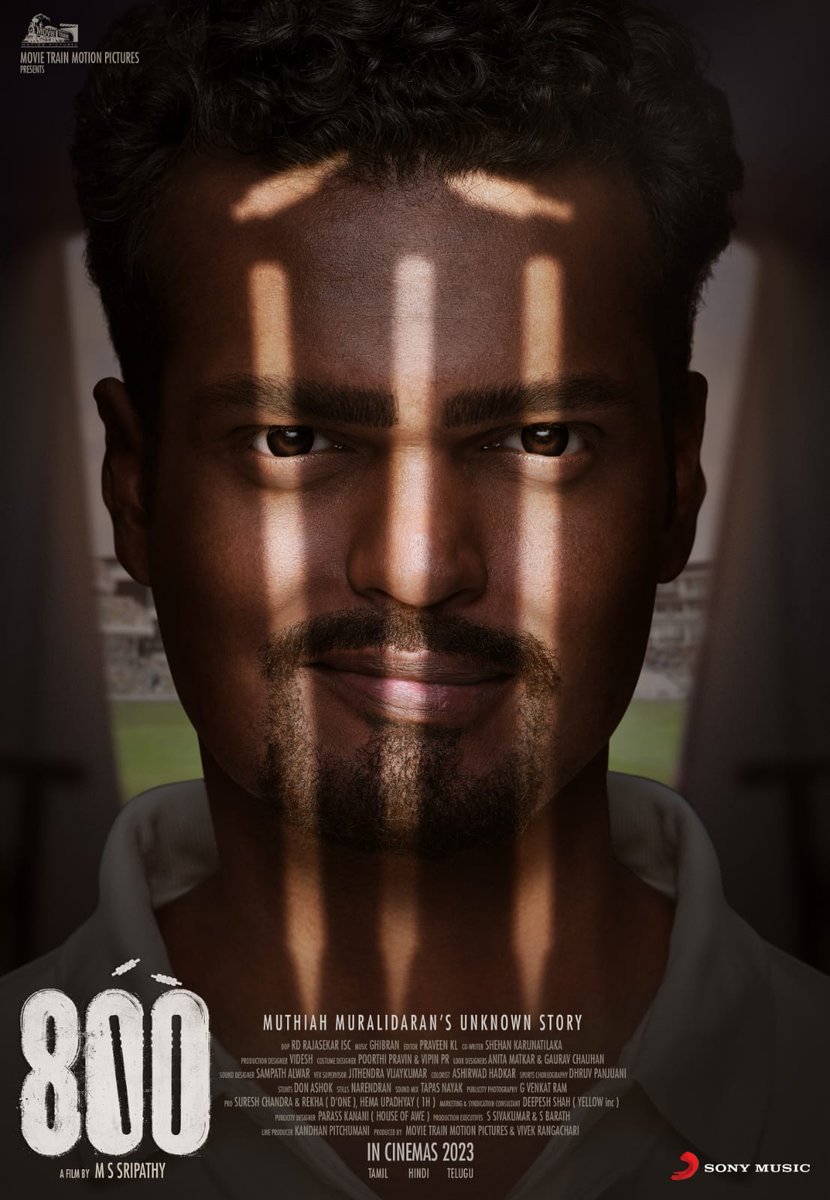 SSMusicTweet's tweet photo. The untold story of a legend who spun his way to the top.
Starring #MadhurrMittal as #MuthiahMuralidaran, #800MotionPoster ➡️ https://t.co/zoU2uIbhXN
#MSSripathy @GhibranOfficial @Mahima_Nambiar @RDRajasekar @Cinemainmygenes @MovieTrainiMP
@VivekRangachari https://t.co/jLrrmK5VB3