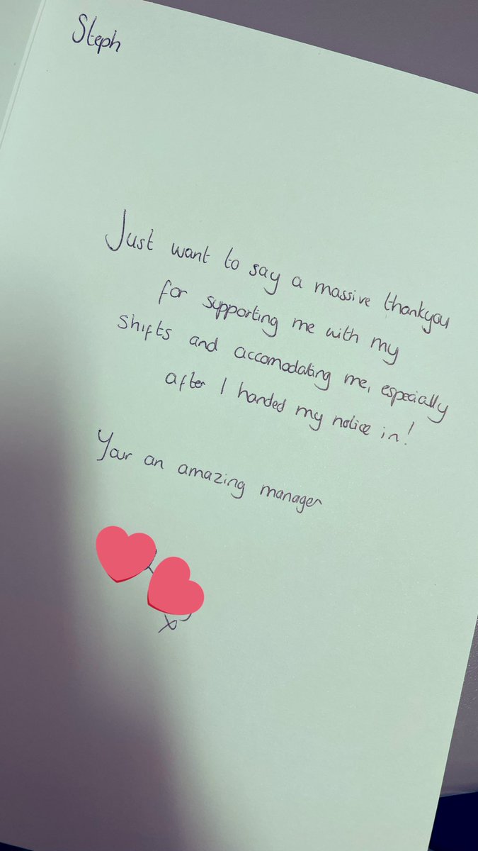 💙Supporting staff and students is such an important part of my role💙I never expect to receive cards or gifts for what I feel is doing my job,but it is so lovely when I do💙It reminds me why I love my job,and that my role makes a difference💙 #supportivemanagement #ourworkforce