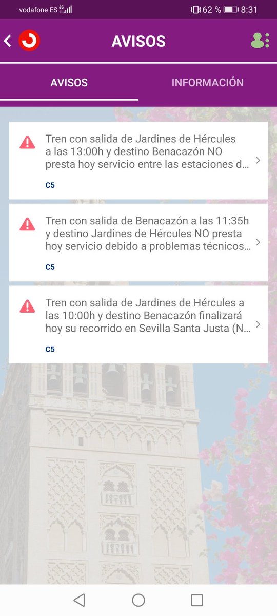 Sdlanp17's tweet photo. @Renfe @Inforenfe pésimo servicio en cercanías sevilla. Cada día es lo mismo, más cancelaciones que salidas https://t.co/Tq0taPog8E