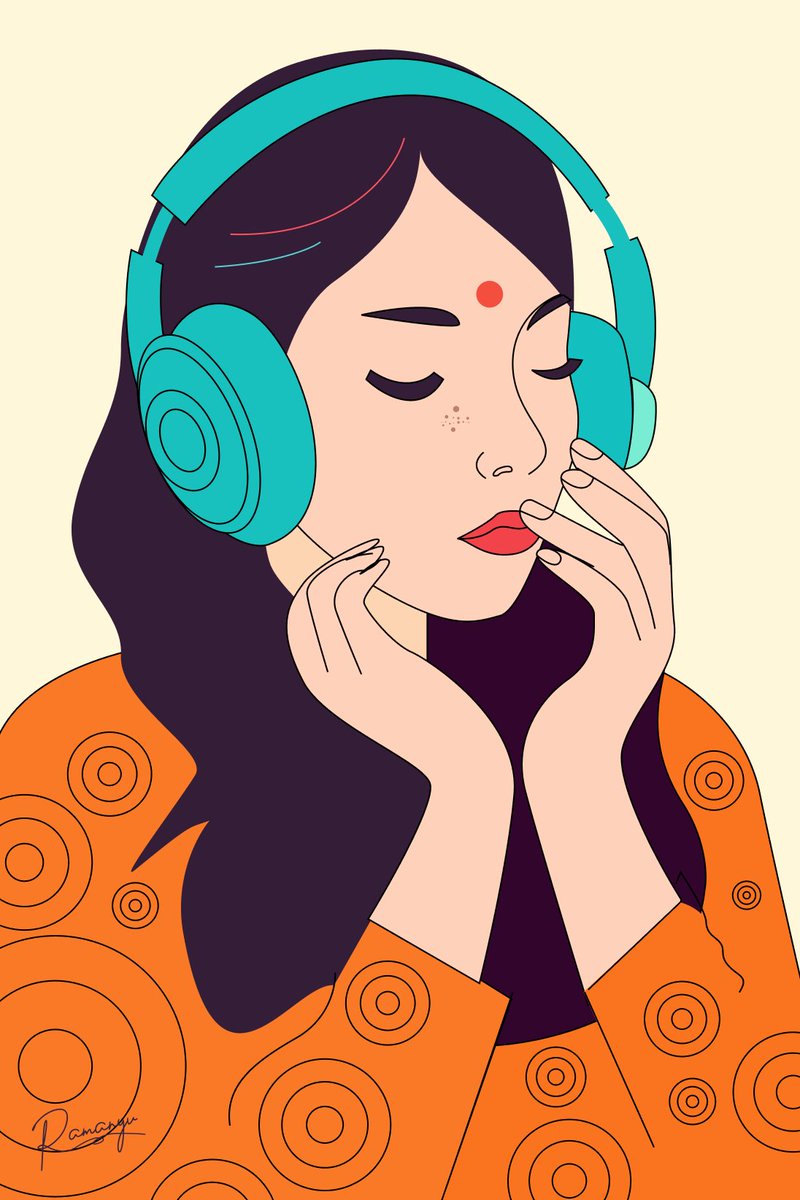 🍎🎧 Bite into productivity with this vibrant Indian-inspired illustration! 🇮🇳

#productivity #illustration #AsianInspired #editorial #IndianPopCulture #art