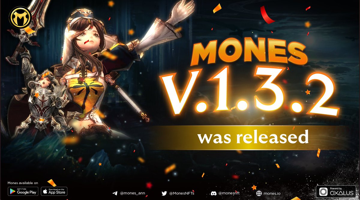 🚀  MONES PATCH NOTES 1.3.2 

If you're a Mones player, get ready for some exciting news. 💯 

🎉  The latest version of Mones, version 1.3.2, is about to hit your mobile screens with some fantastic new features.

🔥 Check it out now: blog.mones.io/p/mones-patch-…