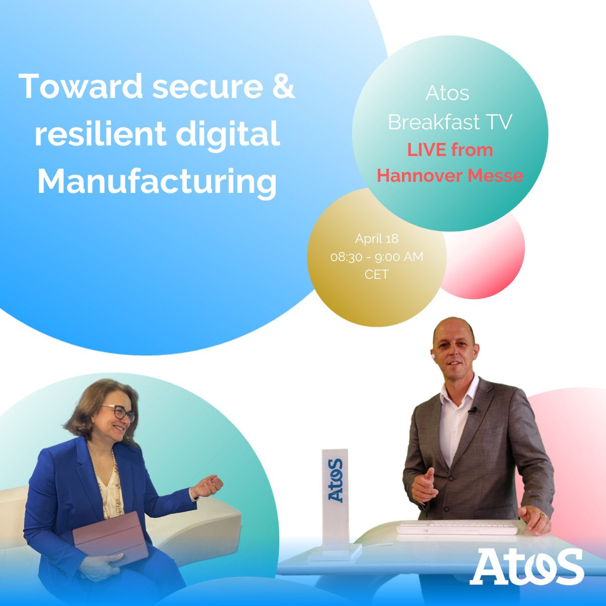 GabrielMorinMKT's tweet photo. #LIVE at the #HannoverMesse

In our next #BreakfastTV we take you to two of our partner booths!

We present exciting solutions around Close the Loop, #Sustainability and #AdditiveManufacturing.

👉 April 18 at 8.30 am CET - tune in:

https://t.co/1XZhQ5v4Rk https://t.co/o9qTRKEhX6