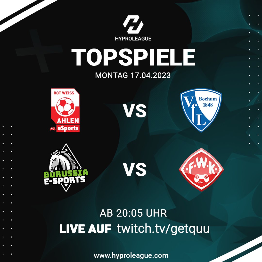getquu's tweet photo. Nach der Osterpause freuen wir uns wieder auf hochklassigen virtuellen Fußball! 

Unsere Topspiele sind ein absolutes Pflichtprogramm für jeden der FIFA oder Fußball mag.

Ab 20 Uhr sind wir live!

#fifa23 #esport #gaming #fifa #proclubs #fussball https://t.co/0BD489lmjq
