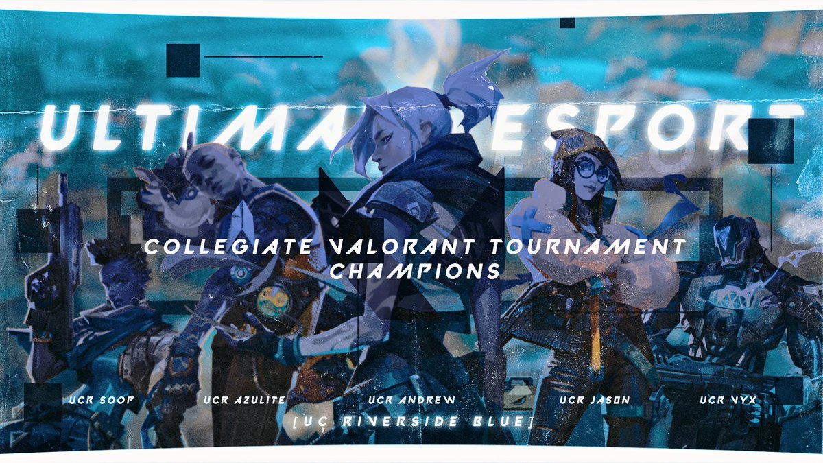 UltEsport's tweet photo. We have our winners! Congratulations to UCR BLUE @HLG_UCR for taking 1st Place at the first ever Ultimate Esport Collegiate Valorant LAN! 💙

🏆 @azul1te 
🏆@Soop738 
🏆@werdnA626 
🏆@Vyx_fps 
🏆@jjasonnvo https://t.co/f9oKzV8gix