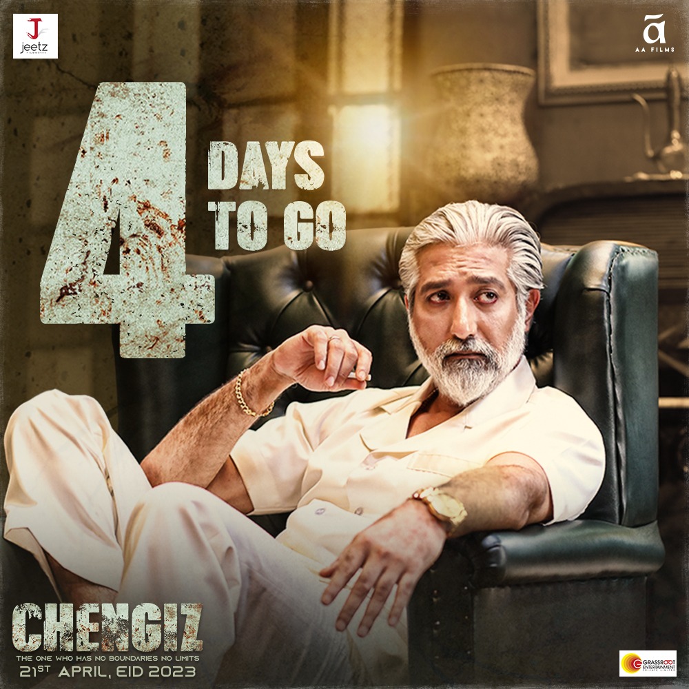 Sawaal yeh hai ki Jaidev, #Chengiz bana kaise? Iss sawaal ka jawaab dene aa raha hai aapke nazdeeki theatre mein. #Chengiz #4Daystogo