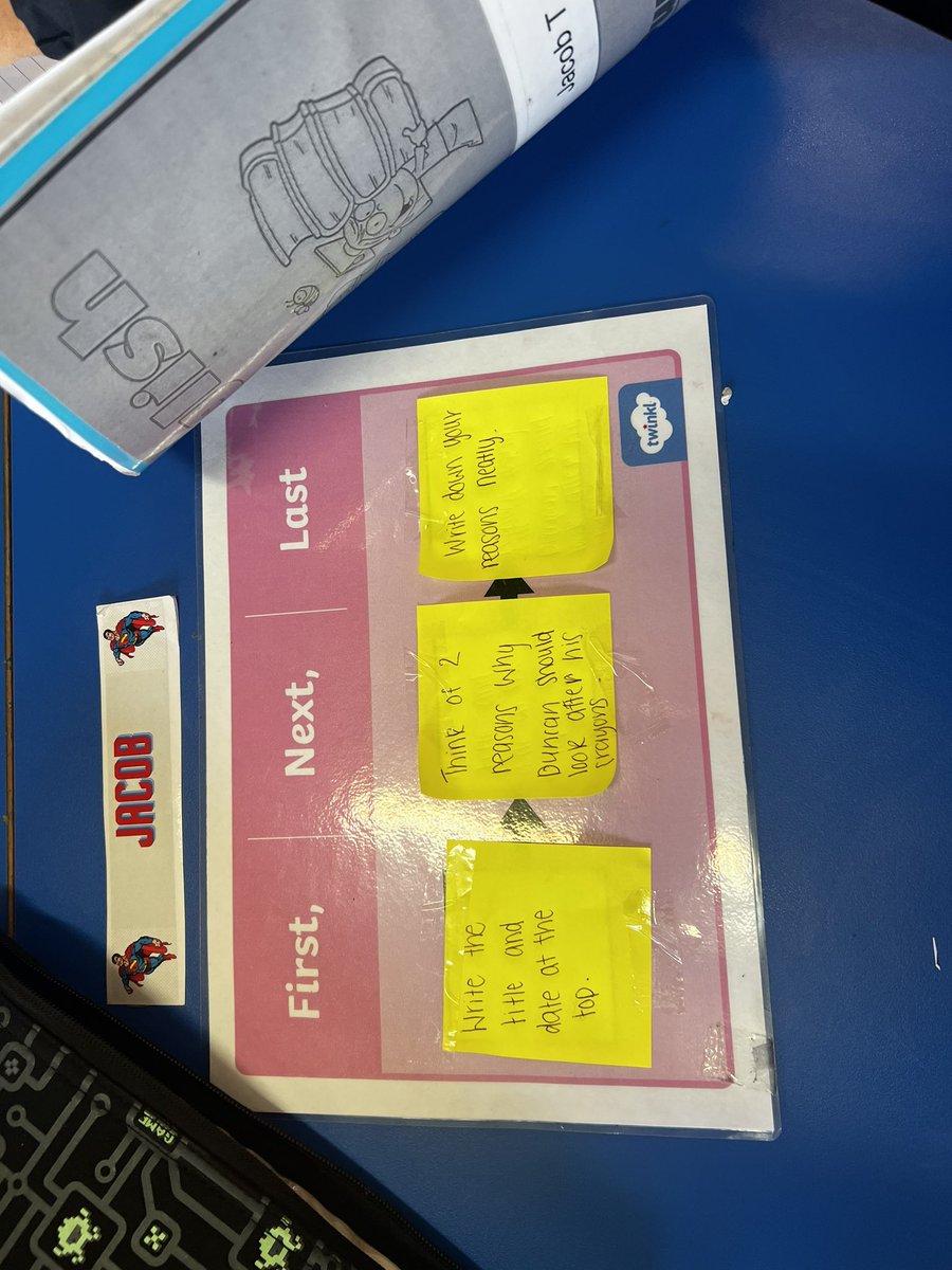 TahiraCol01's tweet photo. I use this for my students that have difficulty followed verbalised instructions. This gives them 3 basic instructions at a time and I have seen them absolutely flourish in the classroom and gain confidence in the set task.

I would definity recommend using
#acuedu_p https://t.co/BoKPQZzJlk