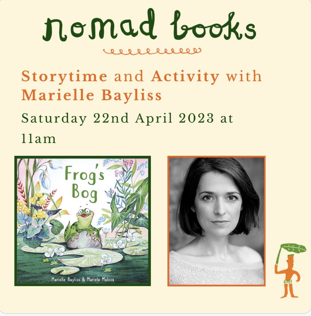 MarielleBayliss's tweet photo. This Earth Day, I will be reading Frog’s Bog at @nomadbooks
Plus activity sheets and general frog fun #childrenbooks #authorread #authorreading #authorevent #naturebook #kidlit #kidsactivities #freeactivities #fulhammums #parsonsgreen #bookshop #bookshopevent #Storytime https://t.co/oSemfDR356