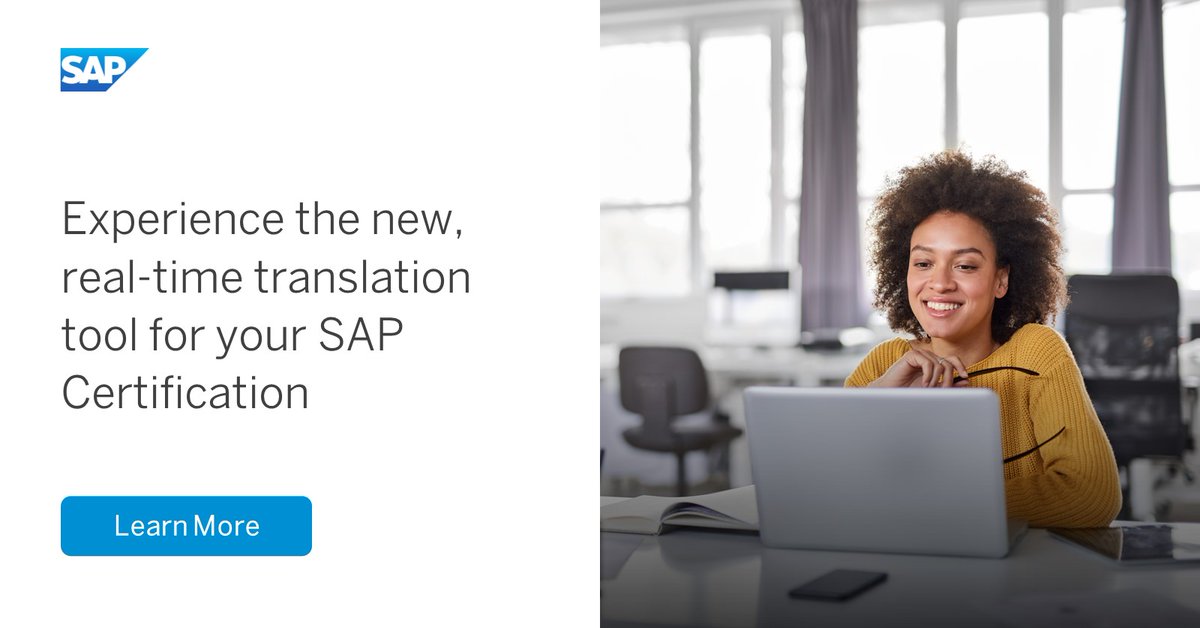 iainballesty's tweet image. To support our learners to take #SAPCertification exams in a variety of languages, we are happy to introduce a new, real time translation tool for eight languages developed by Quesionmark and #SAP. Learn more: imsap.co/6012O3qPu