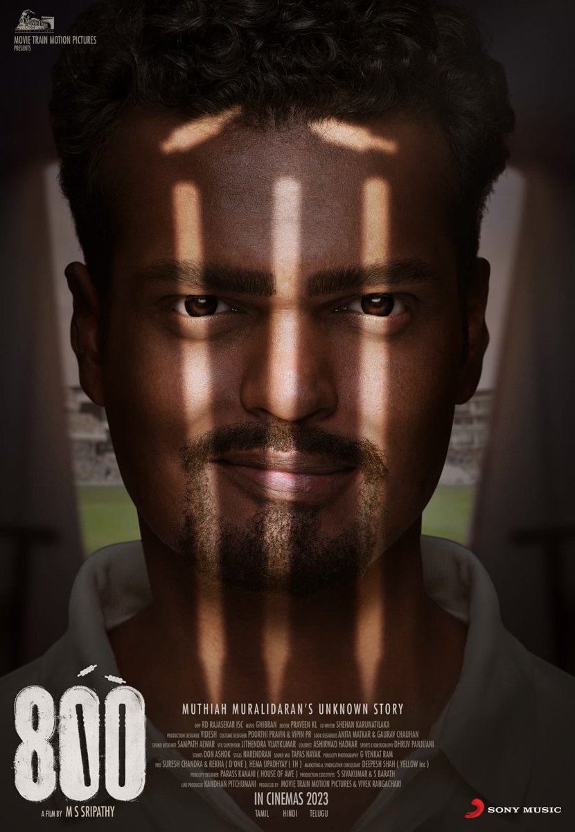itisprashanth's tweet photo. The untold story of a legend who spun his way to the top.
Starring #MadhurrMittal as #MuthiahMuralidaran, #800MotionPoster ➡️ https://t.co/4SHKZXxMbE
#MSSripathy @GhibranOfficial @Mahima_Nambiar @RDRajasekar @Cinemainmygenes @MovieTrainiMP
@VivekRangachari @SonyMusicSouth @donechannel1