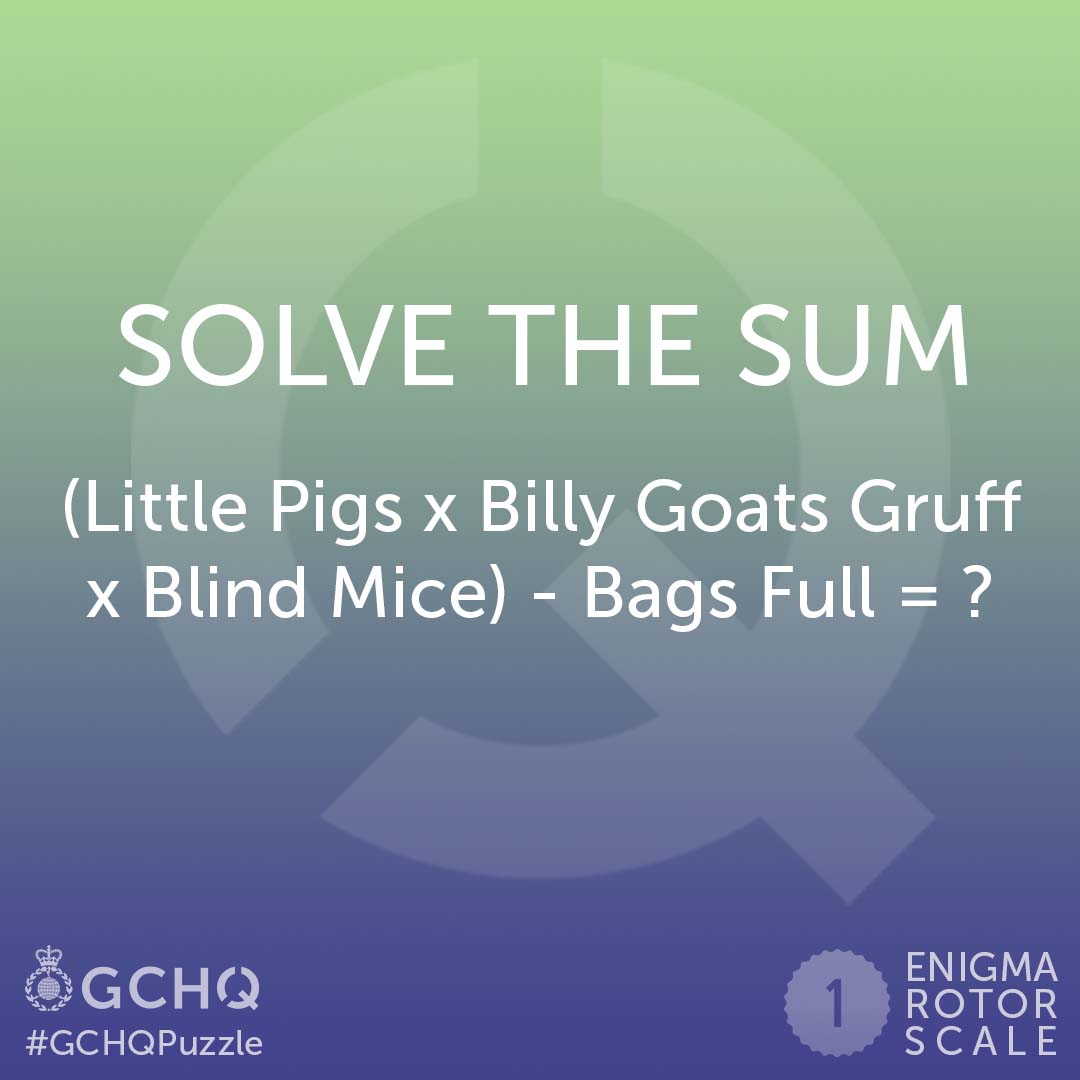 GCHQ's tweet photo. With a new week comes a new #GCHQPuzzle. 

Good luck! https://t.co/2KXpRVqMcL