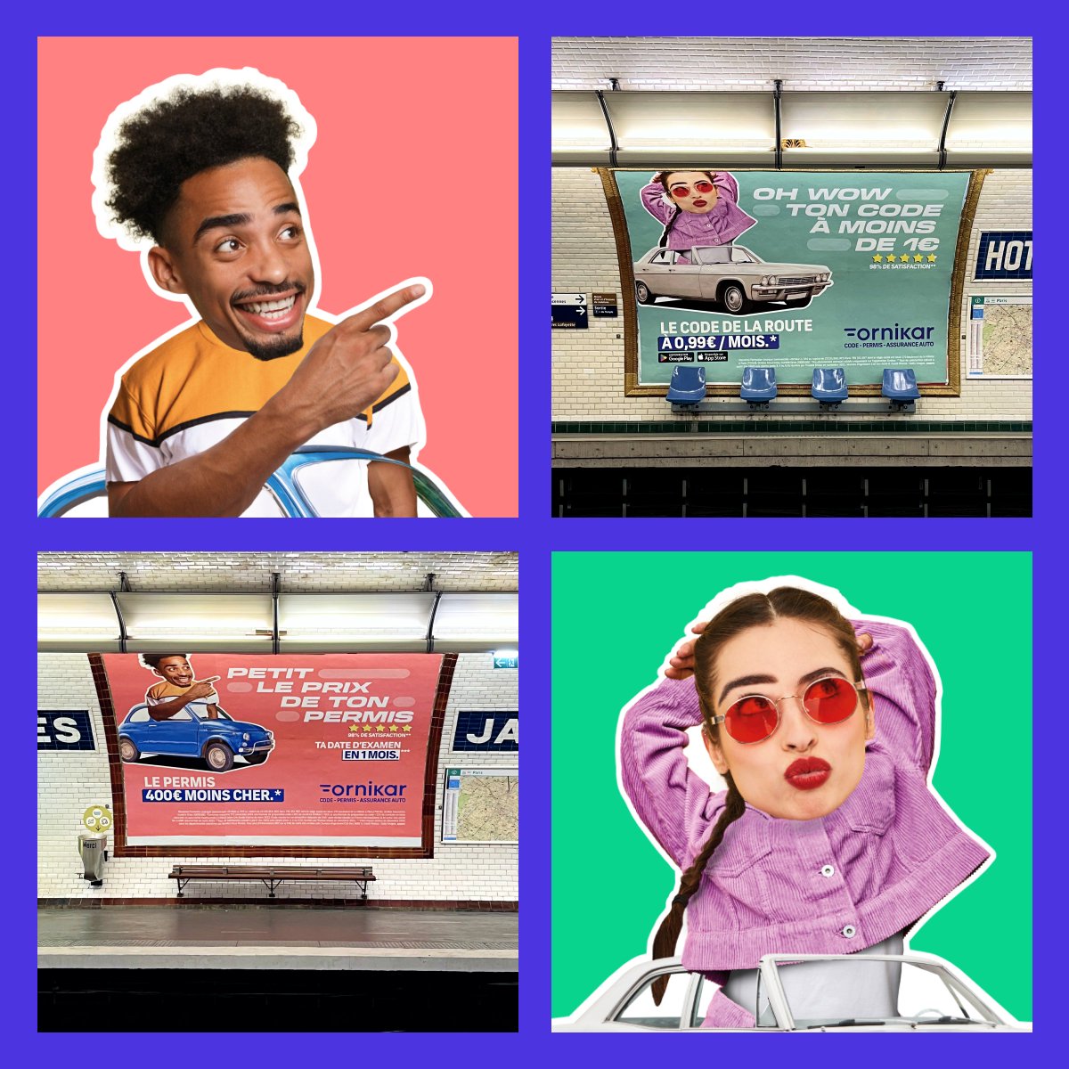 👀 IMPOSSIBLE de nous louper dans le #métro à #Paris !

Avec nos copains on donne le SMILE pendant votre trajet, et comme nos nouvelles affiches sur les quais sont tellement cools on pourrait y rester encore un peu (en tout cas jusqu’au 24 avril). #campagne #publicité

A suivre…