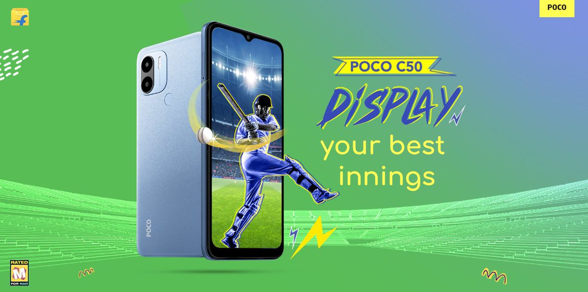 IndiaPOCO's tweet photo. Get ready to experience the #POCOC50’s 6.52” HD+ Display. The perfect screen for 24*7 enjoyment.
#SlayAllDay
Buy here: https://t.co/aatGvVNWSY https://t.co/FgKDS7yiLl