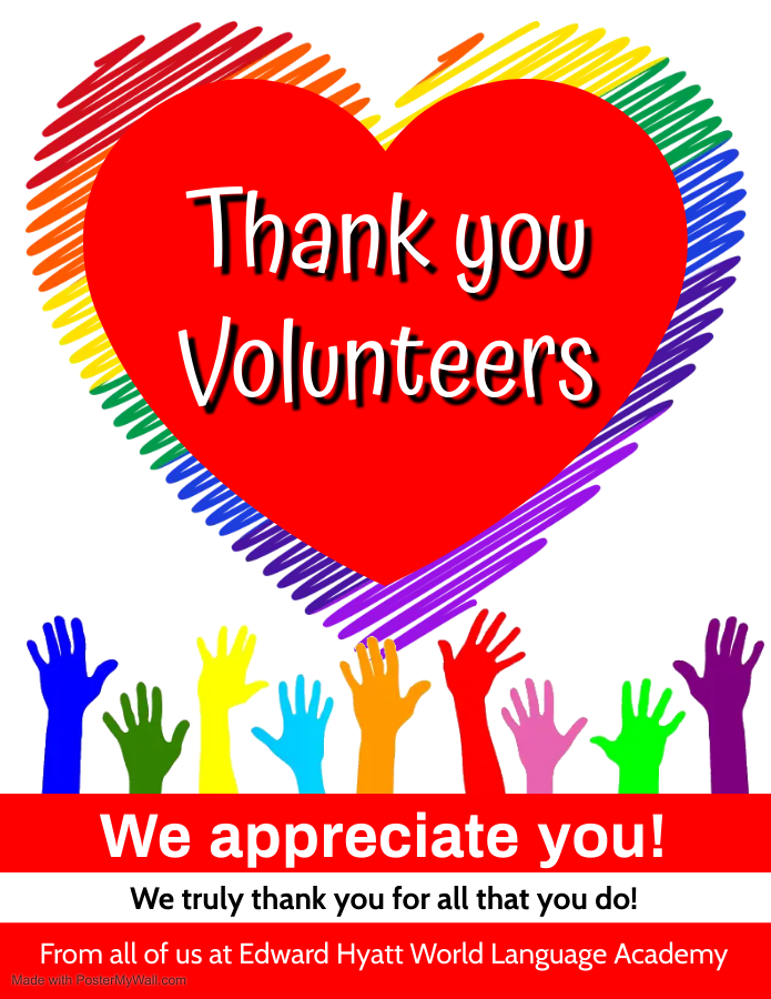 Thank you to all of our wonderful Volunteers!