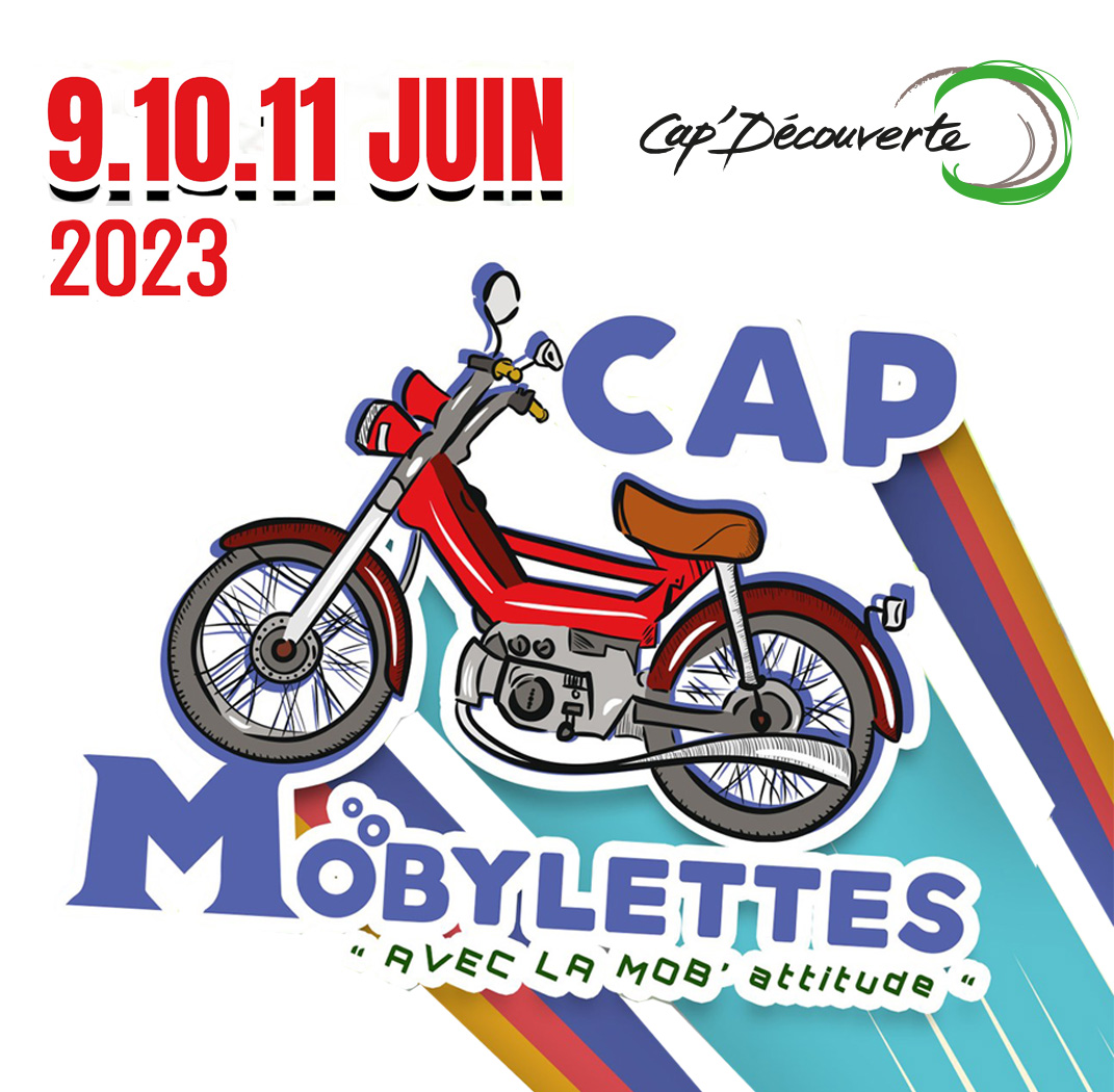 Cap_Decouverte's tweet photo. [EVENT Cap Mobylettes à Cap'Découverte]
L'association "t'inquiète Mobylette" arrive à Cap'Découverte les 9/10/11 juin 2023 pour une fête "mob attitude" !
Entrée gratuite !
Infos / facebook T'inquiète mobylette
#BOURSE #BaladeSympa #artisans #animation #mobylette https://t.co/dCnsBOSPjf