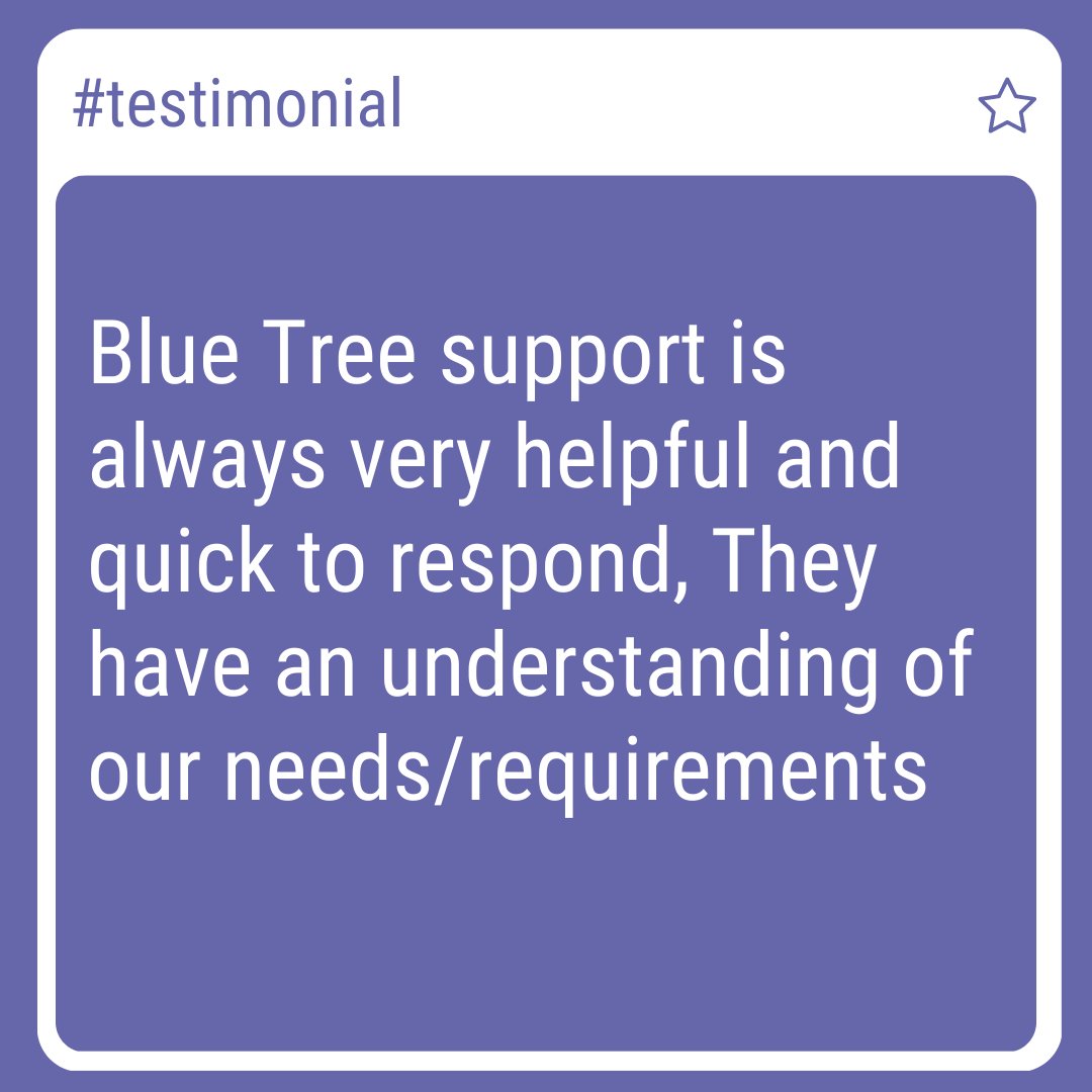 BlueTreeITComms's tweet image. #testimonial

#LOCAL
#HONEST 
#RELIABLE 
#ITSUPPORT 

If you haven&apos;t reviewed your IT &amp;amp; Telecoms services recently get in touch...

#cloud #office365 #servers #pcs #laptops #backup #data #telephony #broadband #telecoms