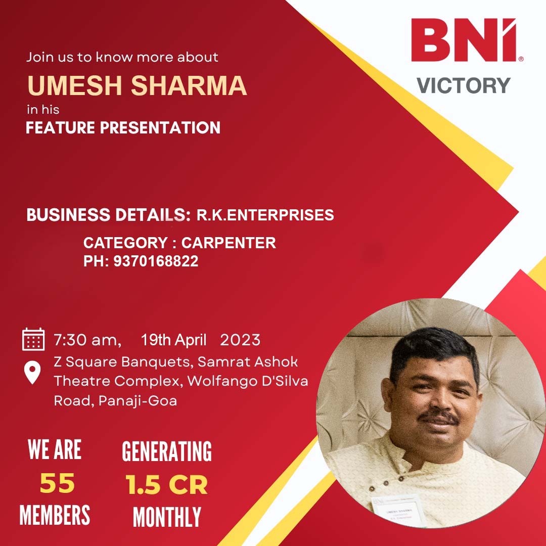 #bnivictory #goa #bni #bnigoa #bniindia #bniglobal #networkmarketing #networker #network #hotelowners #generalmanager #purchasemanager #underoneroof #HappyNetworking #carpenter #carpentry #carpentrywork #carpentryskills #carpenterlife #CarpenterJobs #brand