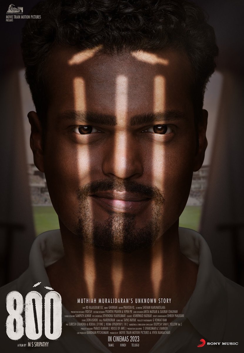 TamilTvChanExp's tweet photo. The untold story of #MuthiahMuralidaran
#HBDMuthiahMuralidharan
https://t.co/cWPL928nLi…
#Madhurmittal #MSSripathy @Mahima_Nambiar @GhibranOfficial @RDRajasekar @Cinemainmygenes @MovieTrainMP @VivekRangachari
#800TheMovie #800motionposter https://t.co/ZAeTjssS4y